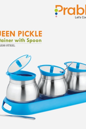 Pickle Serving Container with Spoon - Ideal for Home & Kitchen Storage