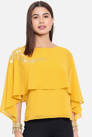 all-ways-you-yellow-polyester-womens-cape-top-pack-of-1-m