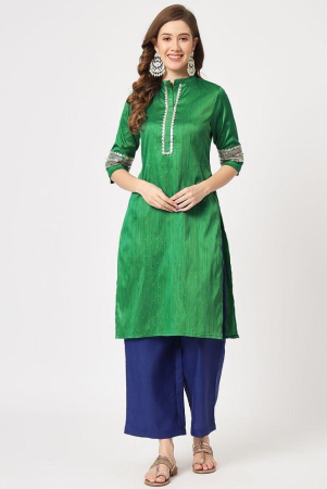 pannkh-womens-festive-placket-embroidered-kurta-with-contrasting-pants-none