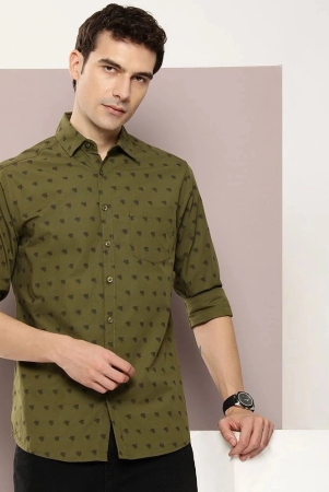 dillinger-100-cotton-regular-fit-printed-full-sleeves-mens-casual-shirt-olive-pack-of-1-none