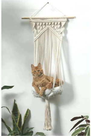 Artistic Macrame Cat Swing Cum Dog Swing-With Gaddi