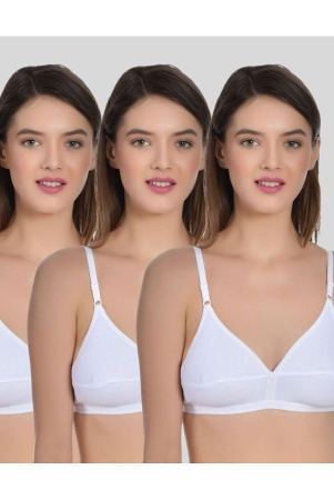 aimly-white-cotton-non-padded-womens-t-shirt-bra-pack-of-3-none