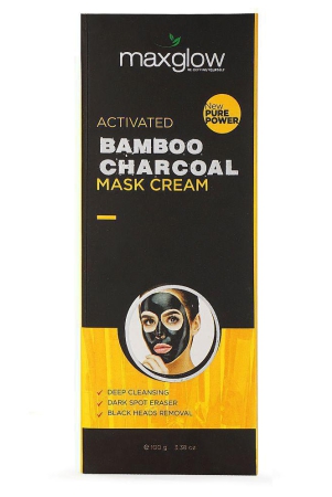 MaxGlow ACTIVATED BAMBOO CHARCOAL MASK CREAM Face Peel Masks 100 gm