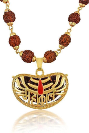 paystore-gold-plated-1-face-mahakalmahakaal-emerged-with-5-face-covering-rudraksha-mala-for-menwomen-none