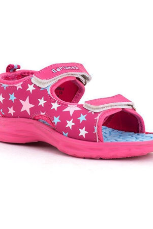 Adrianna By KHADIM Synthetic Leather EVA Sole Print Pink Floaters For Girls - 9.5 - 10 years, Pink