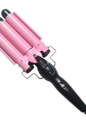 3-barrel-curling-iron-with-lcd-display-pink