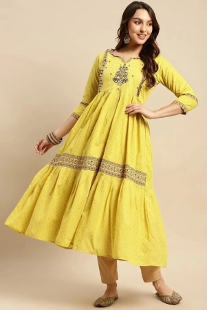 rangita-women-100-cotton-lime-green-yoke-embroidered-self-textured-calf-length-anarkali-none