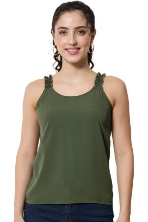 all-ways-you-women-top-crepe-fabric-olive-xs