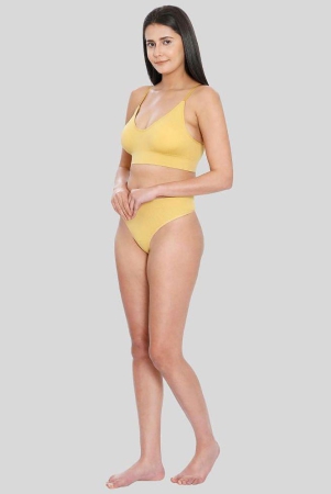 ilraso-yellow-poly-cotton-womens-bra-panty-set-pack-of-1-none