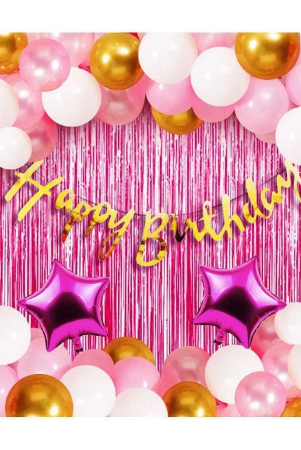 party-propz-happy-birthday-decorations-for-girls-combo-set-pink-white-gold-metallic-balloons-happy-birthday-banner-foil-curtain-star-foil-balloons-girls-women-1st-2nd-3rd-4-56th