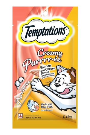 Temptations Creamy Purrrr.Ee Salmon And Cheese Flavour Cat Treat, 48 Gm