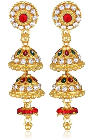 vighnaharta-golden-jhumki-earrings-pack-of-1-golden