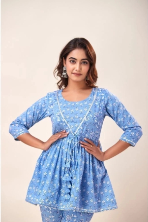 svarchi-cotton-printed-anarkali-womens-kurti-blue-pack-of-1-none