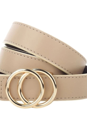 loopa-beige-pu-casual-belt-none