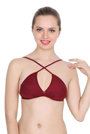 tcg-cotton-lycra-seamless-bra-maroon-none