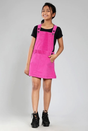 Girls Corduroy Pinafore Dress in Lilac Color-9-10 Years