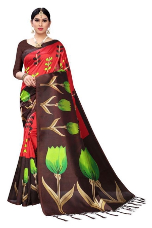 ofline-selection-browngreenred-mysore-silk-saree