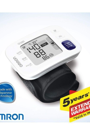 omron-hem-6181-fully-automatic-wrist-blood-pressure-monitor-with-intelligence-technology-cuff-wrapping-guide-and-irregular-heartbeat-detection-for-most-accurate-measurement-white