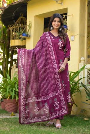 wine-color-straight-kurta-set-with-bottom-wear-and-dupatta-xl