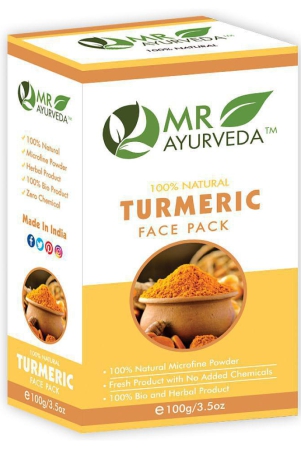 MR Ayurveda Organic Turmeric Powder Face Pack Masks 100 gm