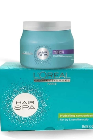 loreal-hair-spa-smoothing-cream-bath-hydrating-ampules-for-anti-dandruff-6pc-combo