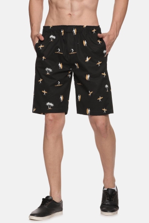 brazil-mens-tropical-printed-black-shorts-xl
