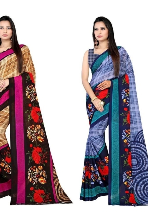 leelavati-multicolor-georgette-saree-with-blouse-piece-pack-of-2-multicolor