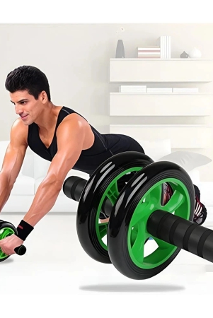 double-wheel-ab-wheel-roller-exercise-equipment-for-men-and-women-workout-home-gym-exercise-pack-of-1-green