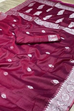 apnisha-banarasi-silk-embellished-saree-with-blouse-piece-wine-pack-of-1-wine