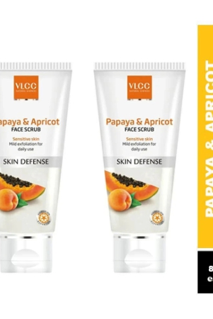 Vlcc Papaya & Apricot Face Scrub , 80G(Pack Of 2)