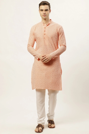 jompers-mens-orange-embroidered-kurta-payjama-sets-xl-orange