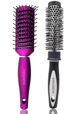 majestique-2pcs-professional-round-brush-for-blow-drying-and-vent-blow-brush-medium-purple-black