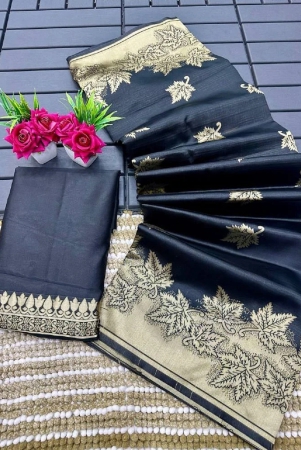 apnisha-banarasi-silk-embellished-saree-with-blouse-piece-black-pack-of-1-black