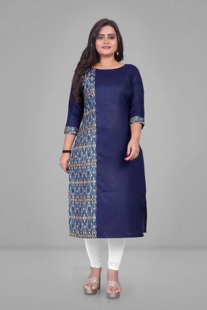 parastri-cotton-printed-straight-womens-kurti-blue-pack-of-1-none