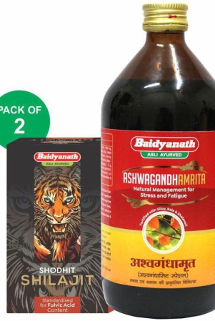 baidyanath-shodhit-shilajit-30-caps-ashwagandhaamrita-450-ml-pack-of-2