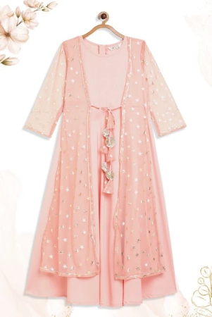 girls-pink-crepe-ethnic-maxi-dress