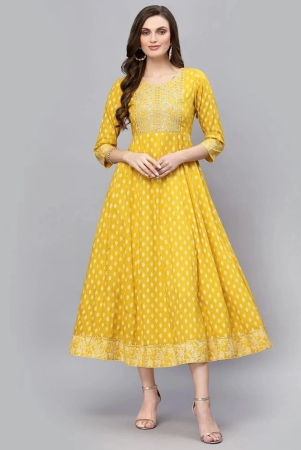 stylum-mustard-rayon-womens-flared-kurti-pack-of-1-none