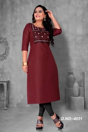 womens-casual-embroidery-cotton-kurtis-6xl-maroon