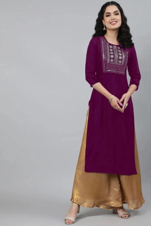 jash-creation-wine-rayon-womens-straight-kurti-pack-of-1-none