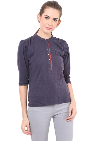 porsorte-pleated-t-shirt-with-boll-buttons-xl-navy