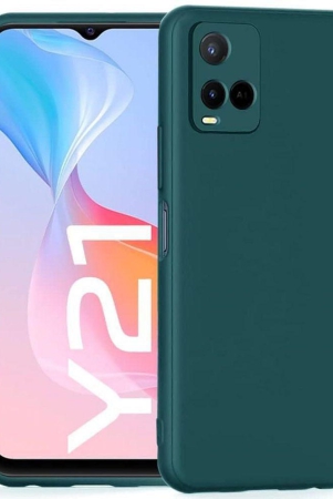 case-vault-covers-green-silicon-plain-cases-compatible-for-vivo-y33s-pack-of-1-green