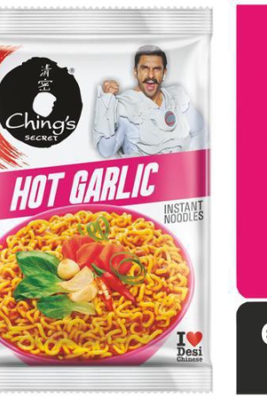 Chings Secret Hot Garlic Instant Noodles, 60 g Pouch