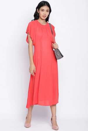 oxolloxo-red-crepe-a-line-midi-dress