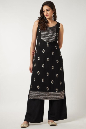 pannkh-black-rayon-womens-straight-kurti-pack-of-1-none