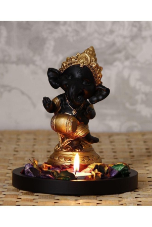 ecraftindia-showpiece-wood-ganesha-idol-15-x-15-cms-pack-of-1