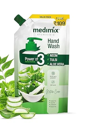 Medimix Ayurvedic Nature Care Hand Wash Refill Pack - Neem, Tulsi & Aloe Vera 750 Ml