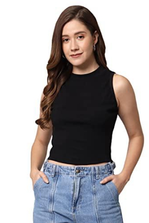 funday-fashion-womens-solid-ribbed-crop-slim-fit-tank-top-for