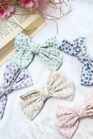 floral-hair-bow-clip-green