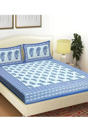 frionkandy-living-blue-cotton-double-bedsheet-with-2-pillow-covers-blue