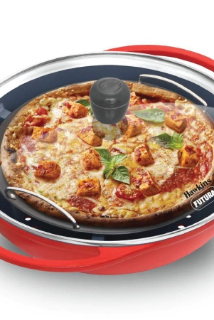 hawkins-pressure-die-cast-30-cm-pizza-maker-cake-baker-with-glass-lid-red